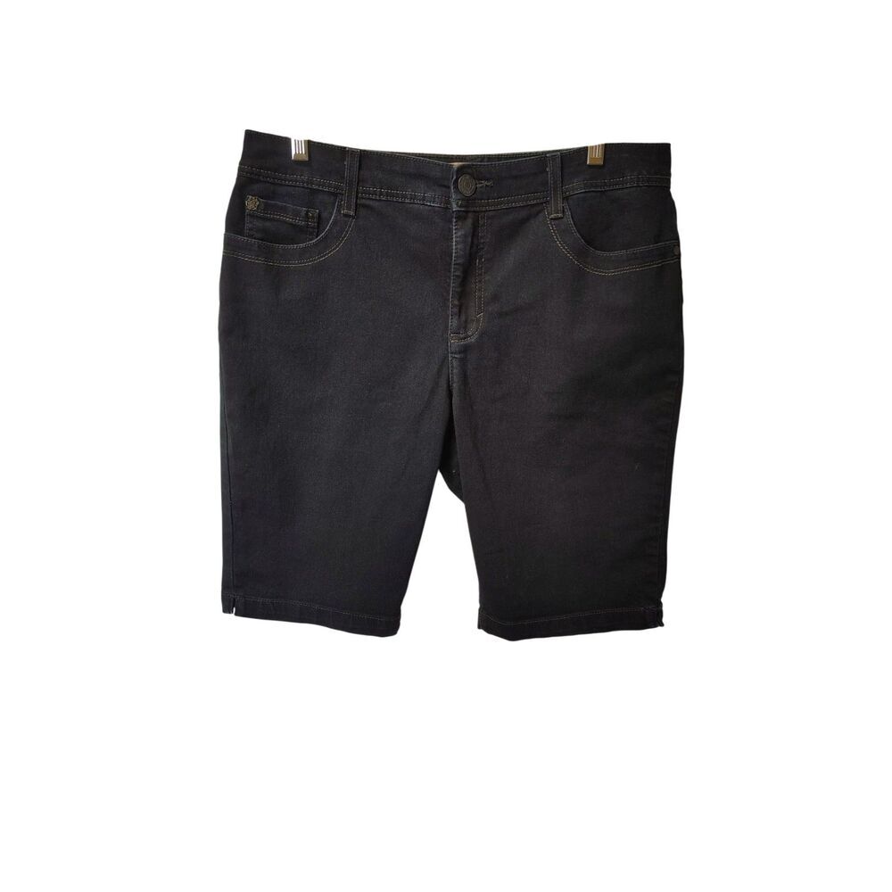 Nine West Vintage America Size 12 Dark Wash Bermuda Shorts